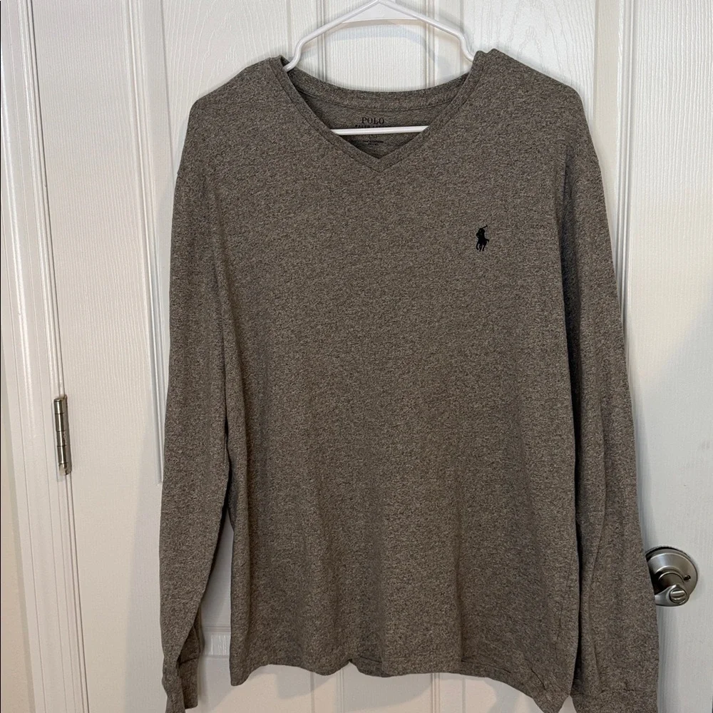 Polo Ralph Lauren Heather Gray V-Neck shirt